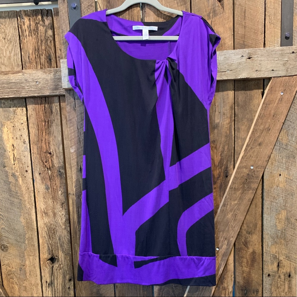 Diane Von Furstenberg Purple and Black Dress